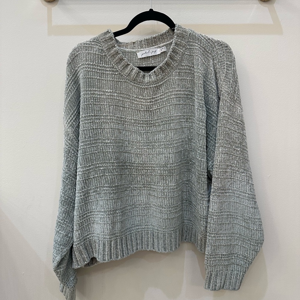 Cozy Green Gray Sweater